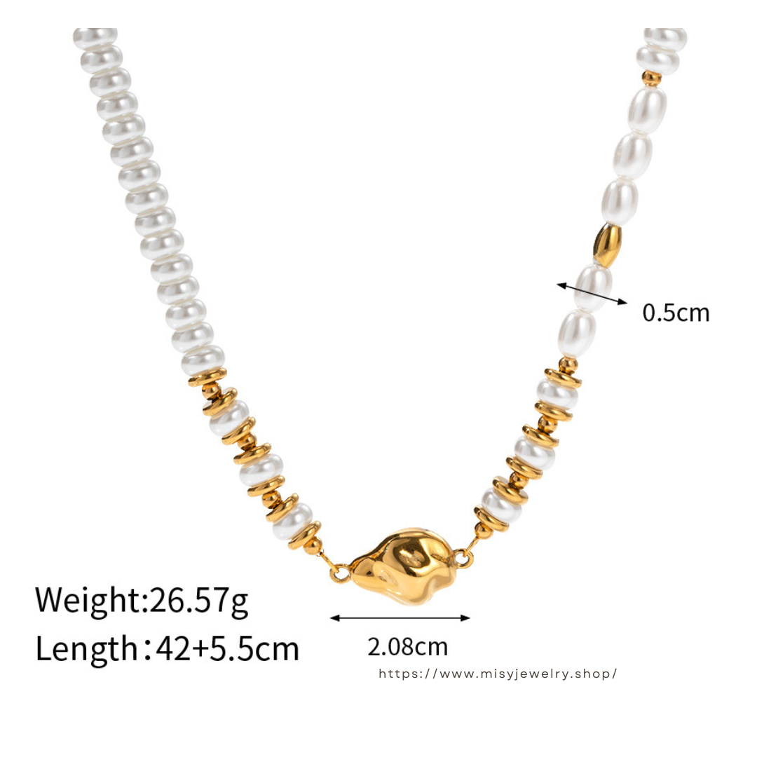 316L Irregular Perl Necklace 詳細画像4｜Misy Jewelry