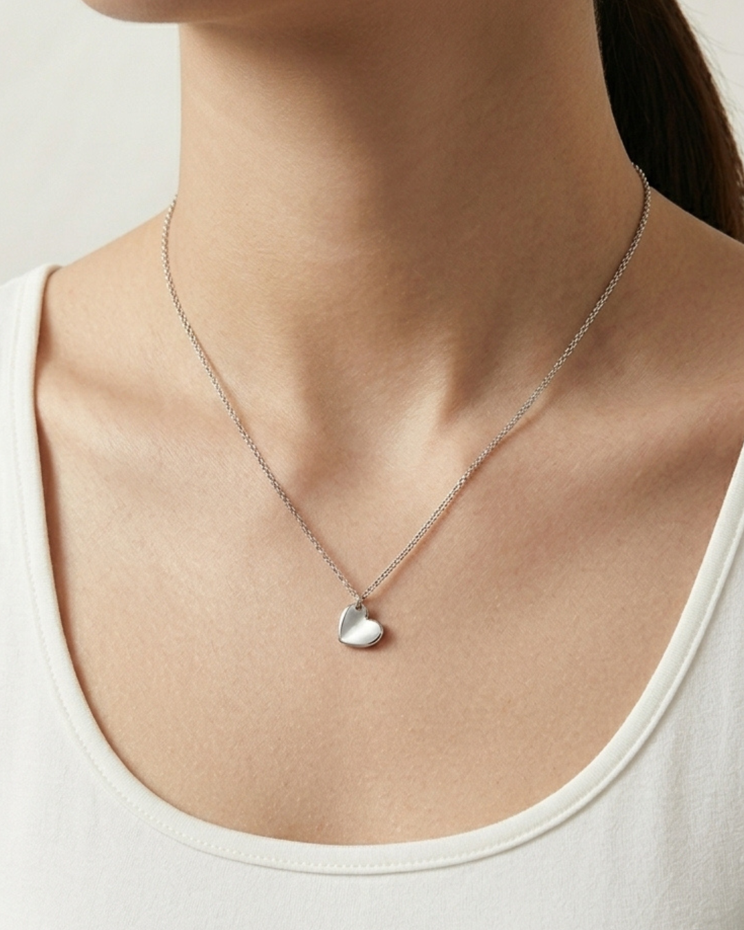 s925 Heart Necklace｜金属アレルギー対応 316Lサージカルステンレスジュエリー Misy（画像4）