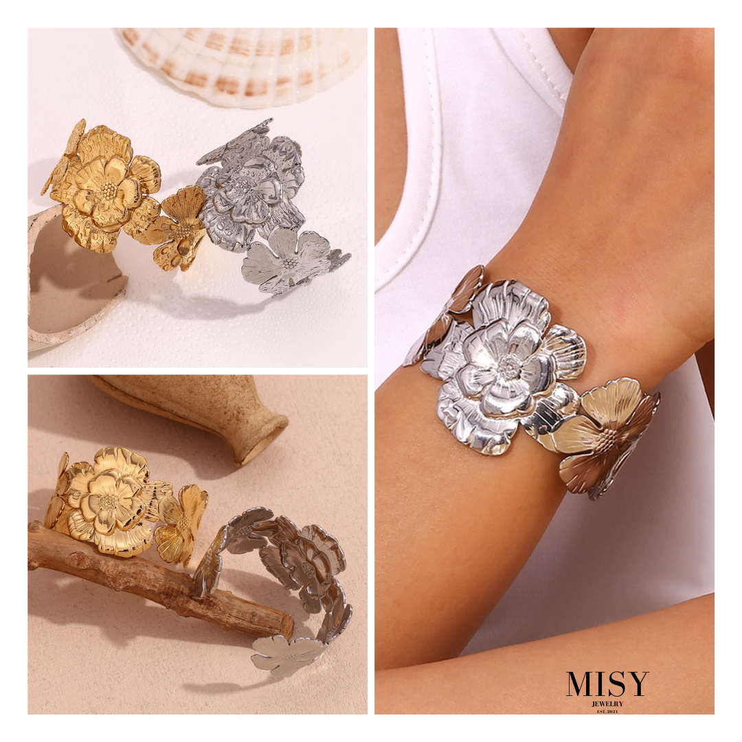 316L Flower Bangle — ディテール | ブレスレット | サージカルステンレス316L | Misy Jewelry