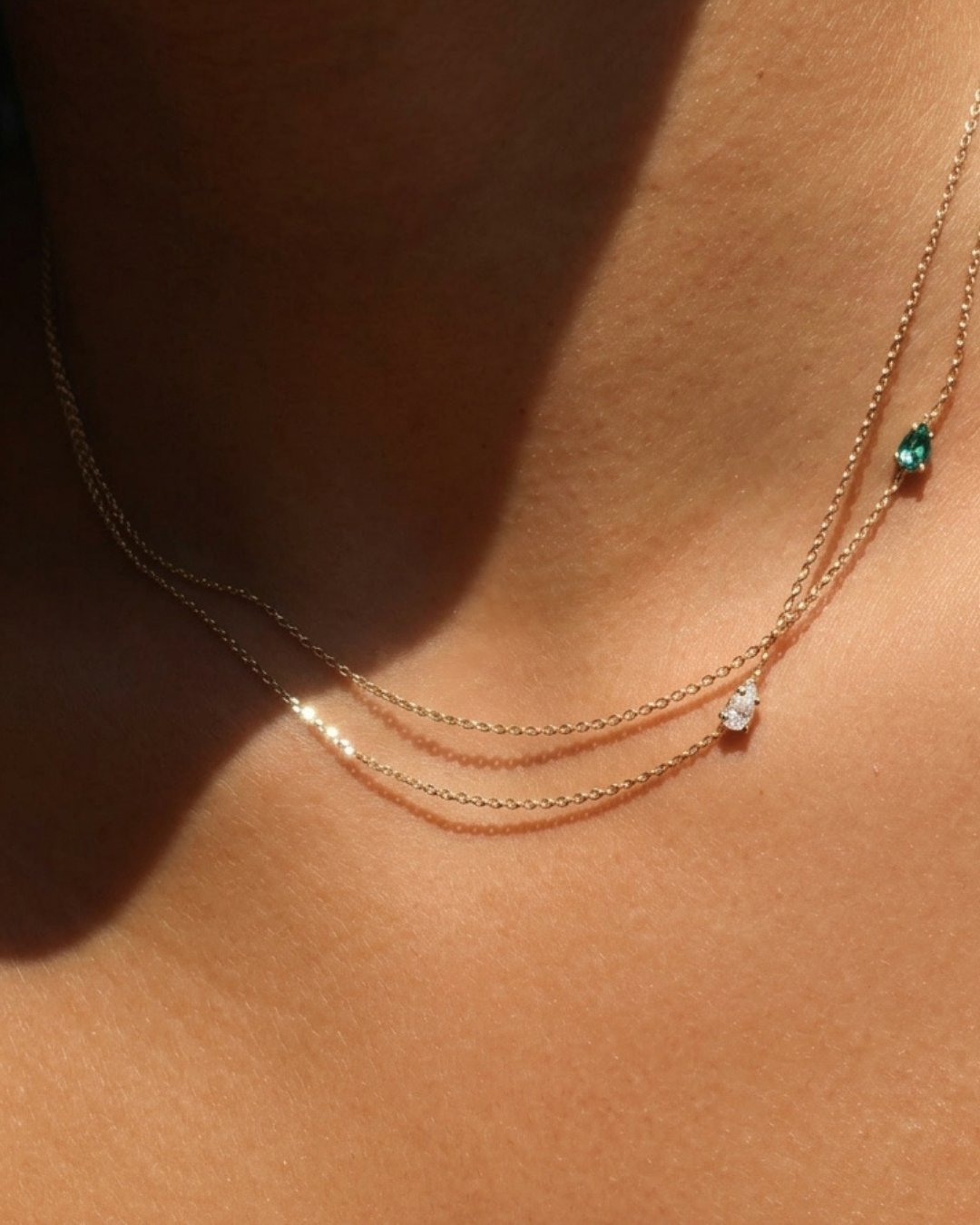 316L Chain Zirconia Green Or White — ディテール | ネックレス | サージカルステンレス316L | Misy Jewelry