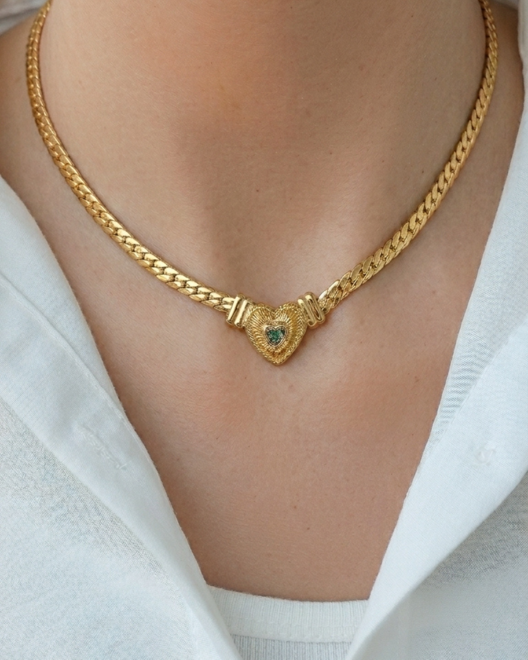 316L Bold Heart Choker Necklace — ディテール | ネックレス | サージカルステンレス316L | Misy Jewelry