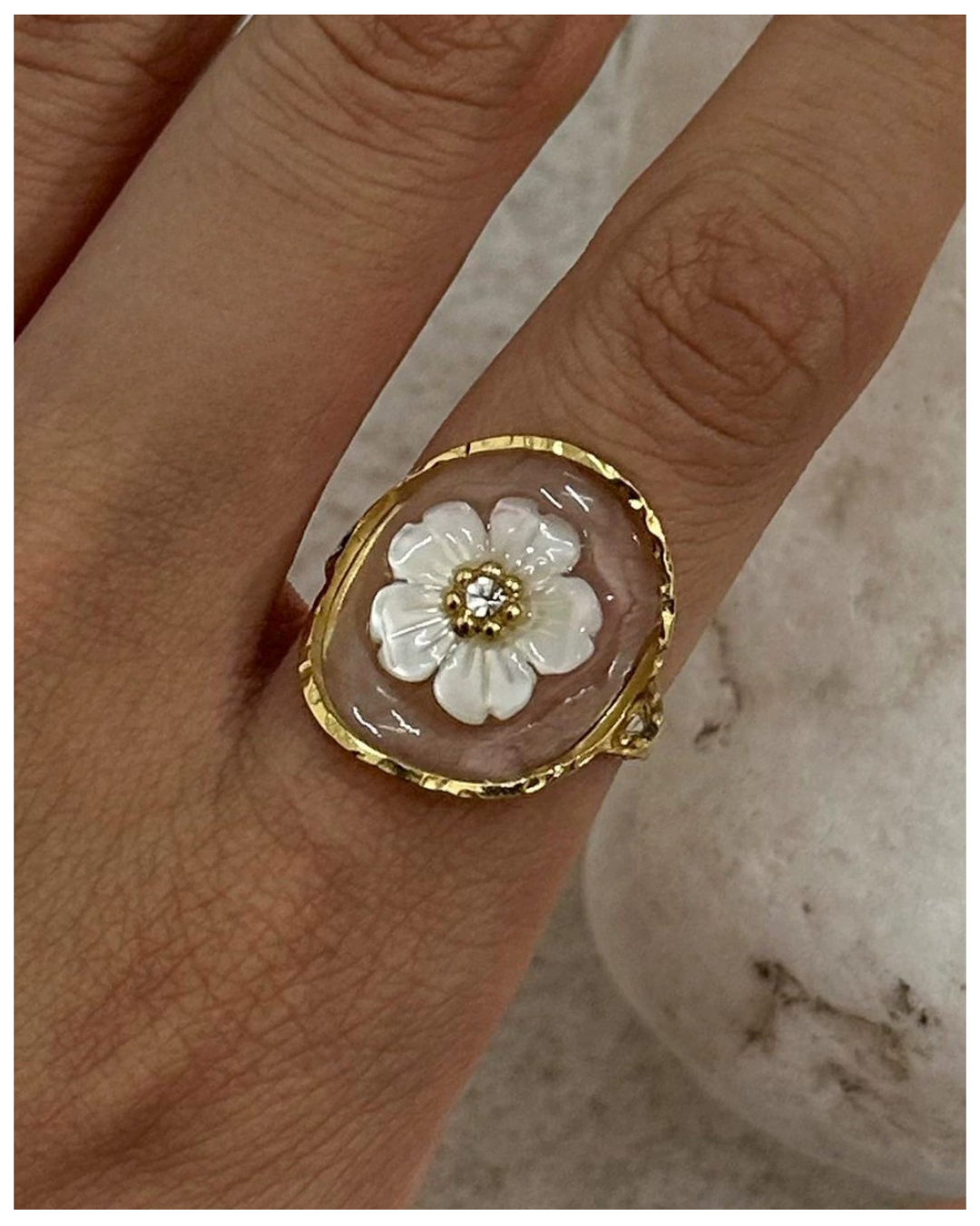 316L Flower Shell Art Ring — ディテール | リング | サージカルステンレス316L | Misy Jewelry