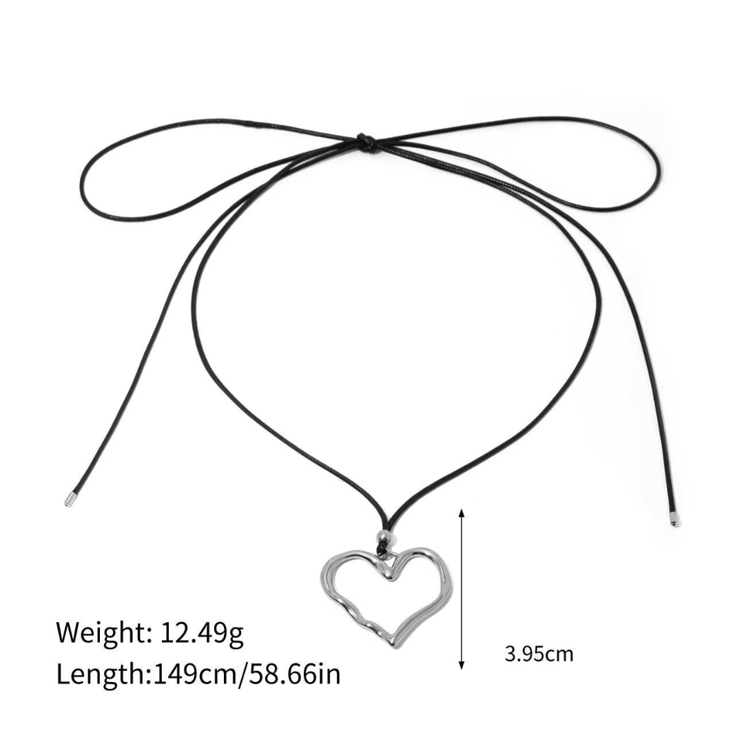 Long Rope Heart Necklace 詳細画像2｜Misy Jewelry