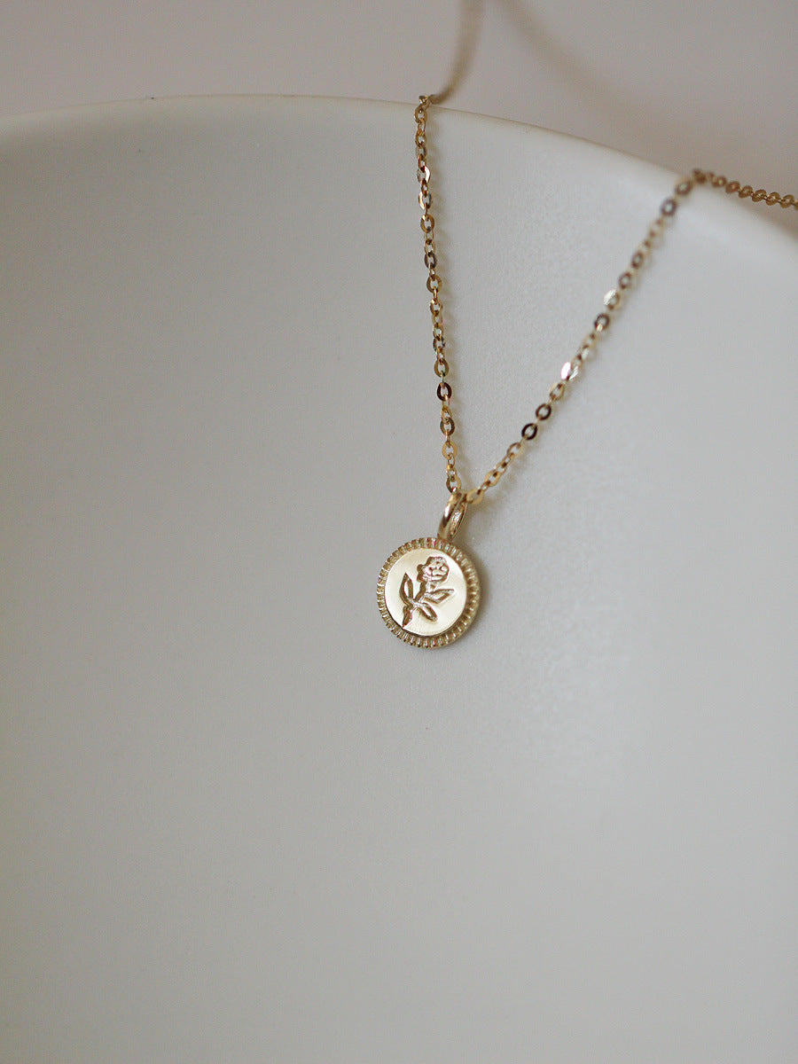 s925 Rose coin necklace reversible — ディテール | ネックレス | サージカルステンレス316L | Misy Jewelry