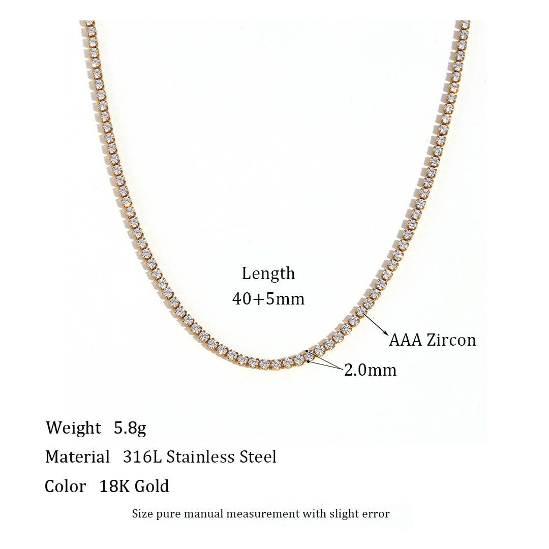 316L Zirconia Necklace 4 size — 着用イメージ | ネックレス | サージカルステンレス316L | Misy Jewelry