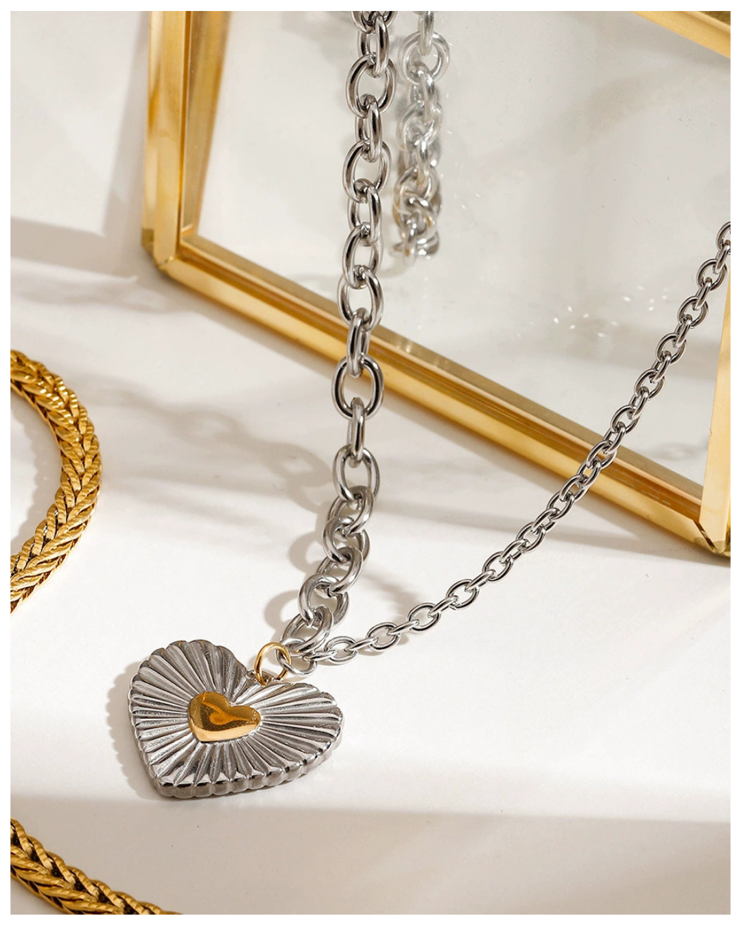 316L Silver Heart Necklace — ディテール | ネックレス | サージカルステンレス316L | Misy Jewelry