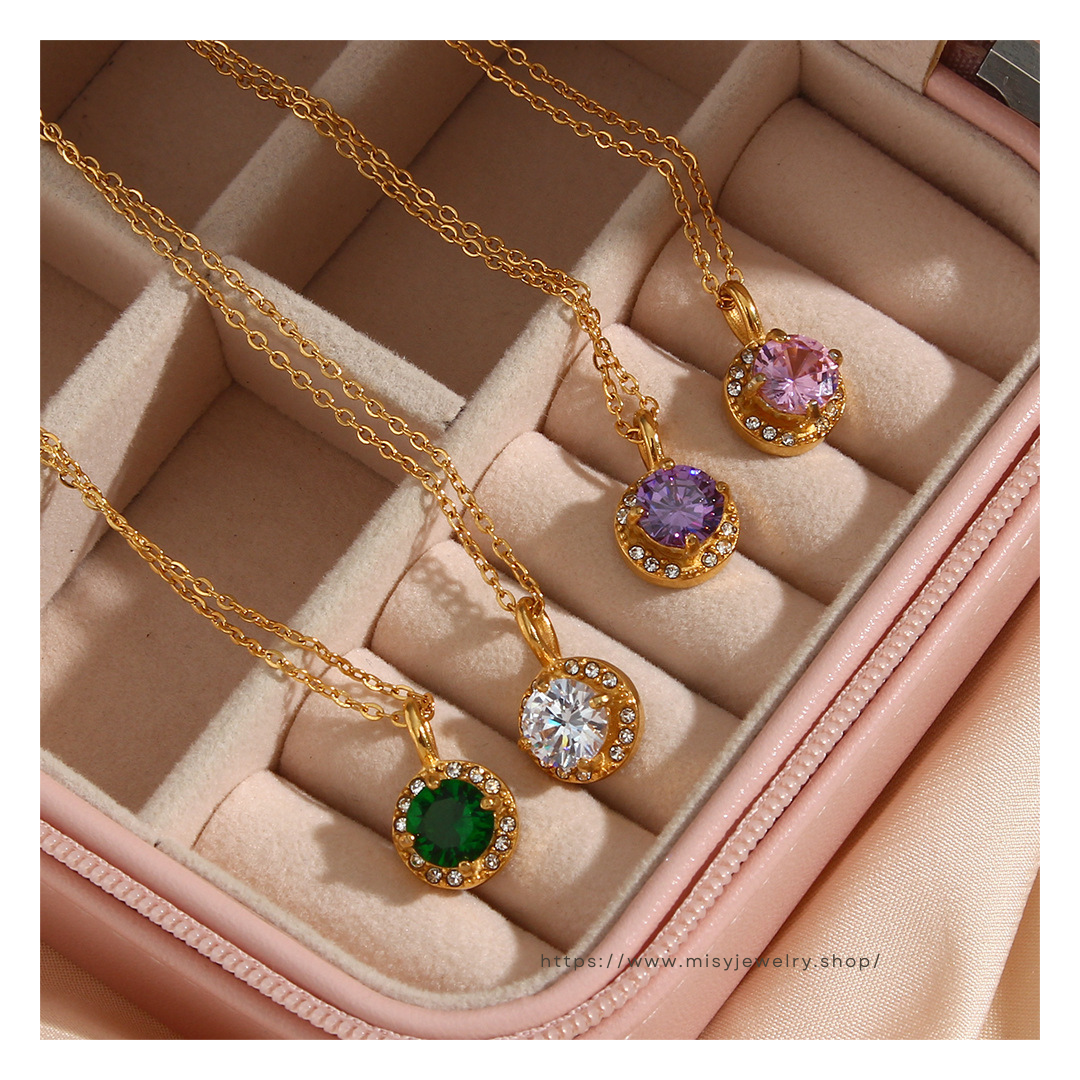 316L  Zirconia necklace 詳細画像8｜Misy Jewelry