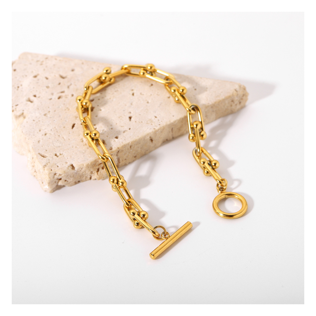 316L U Chain Bracelet — 着用イメージ | ネックレス | サージカルステンレス316L | Misy Jewelry