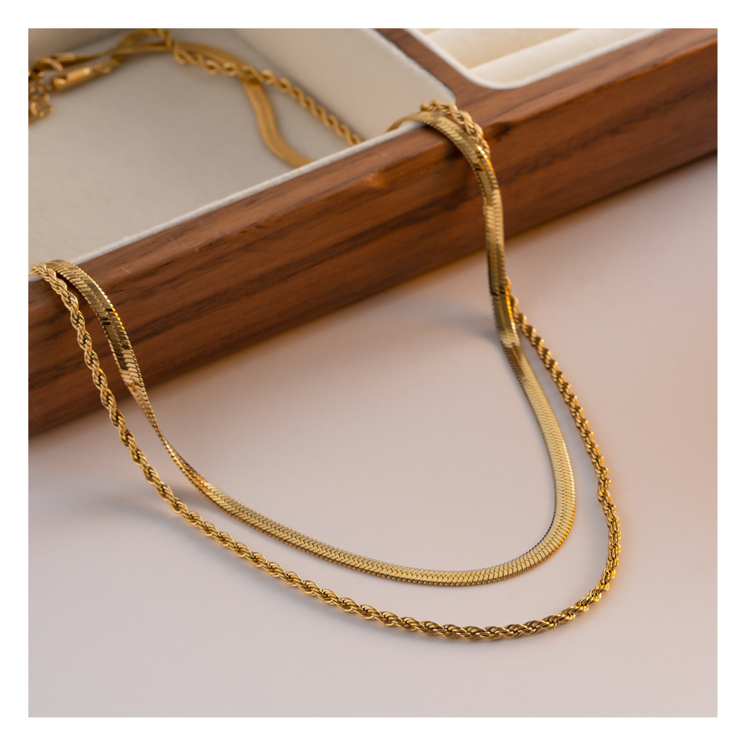 Double Rope Snake Necklace — ディテール | ネックレス | サージカルステンレス316L | Misy Jewelry