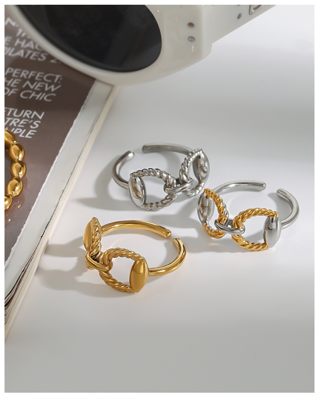 316L Twist Chain Ring（ツイストチェーンリング） 詳細画像1｜Misy Jewelry