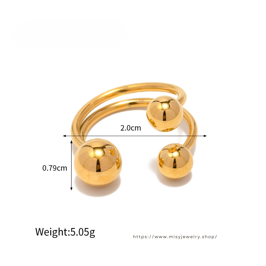 316L Sphere Ring 詳細画像1｜Misy Jewelry