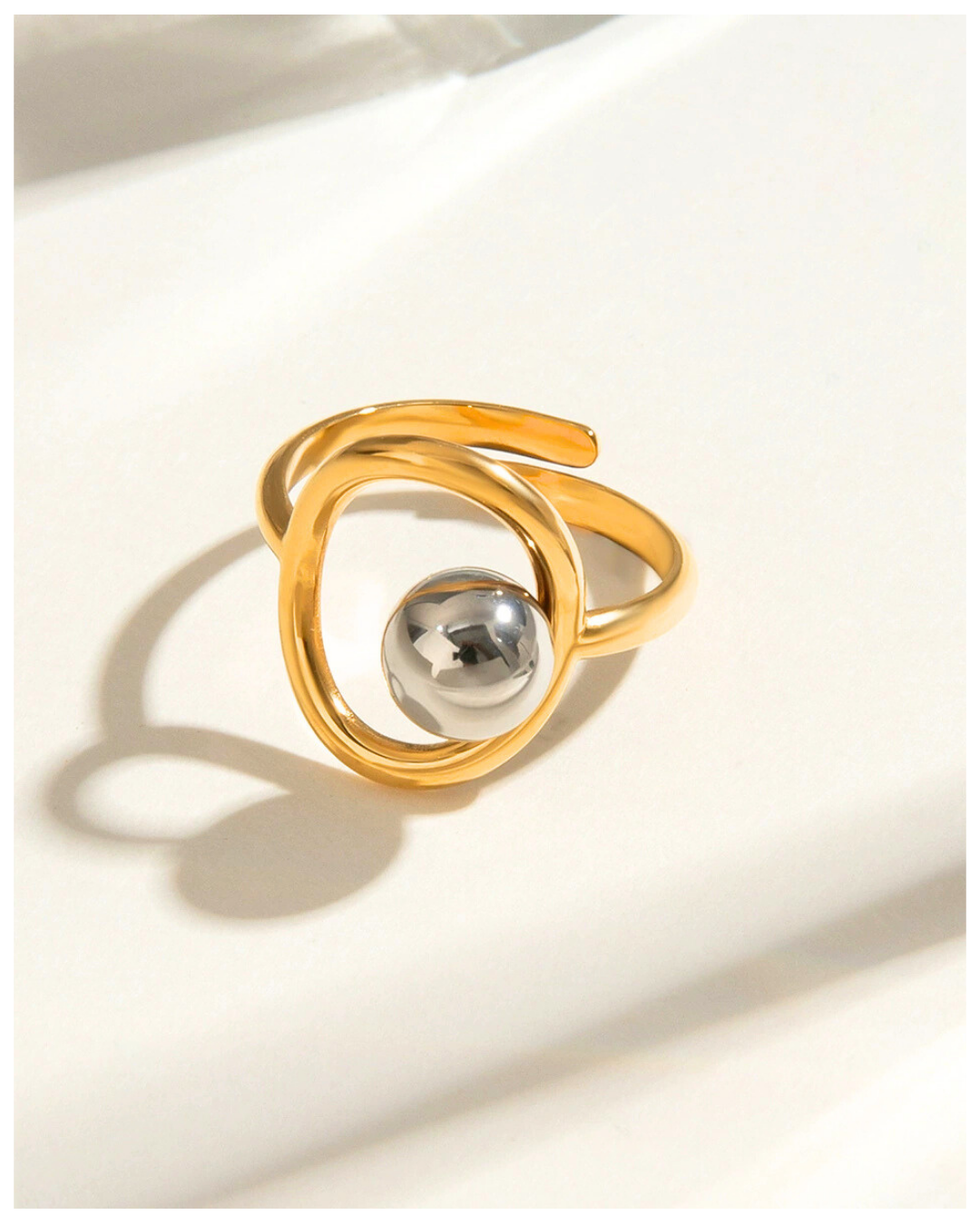316L Bi-Color Sphere Bubble Ring5 詳細画像5｜Misy Jewelry