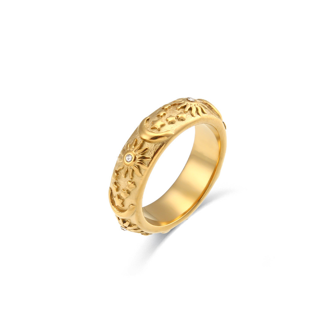 316L Sun Moon Ring - リング｜Misy Jewelry