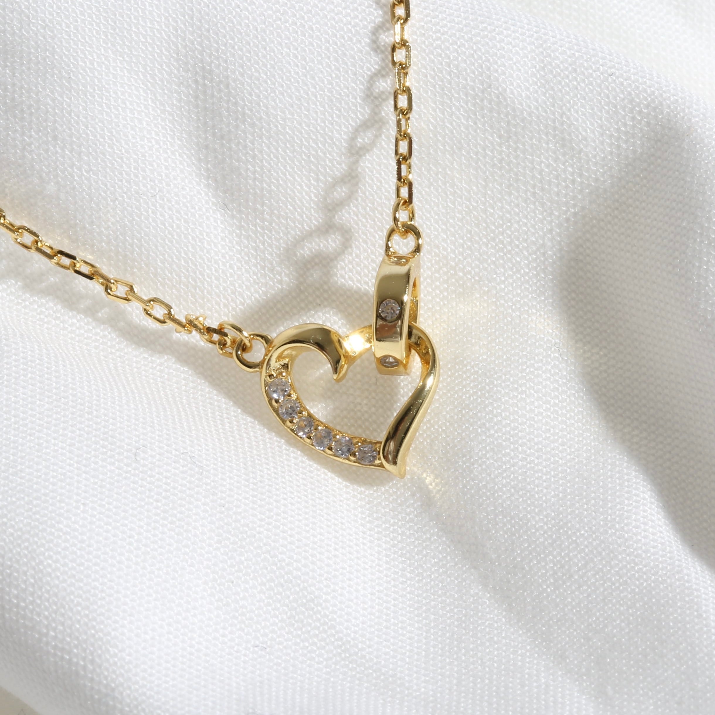 s925 Heart zirconia necklace - ネックレス｜Misy Jewelry