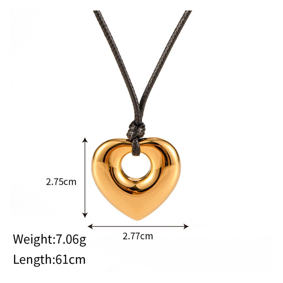 Rope Heart Necklace 詳細画像1｜Misy Jewelry