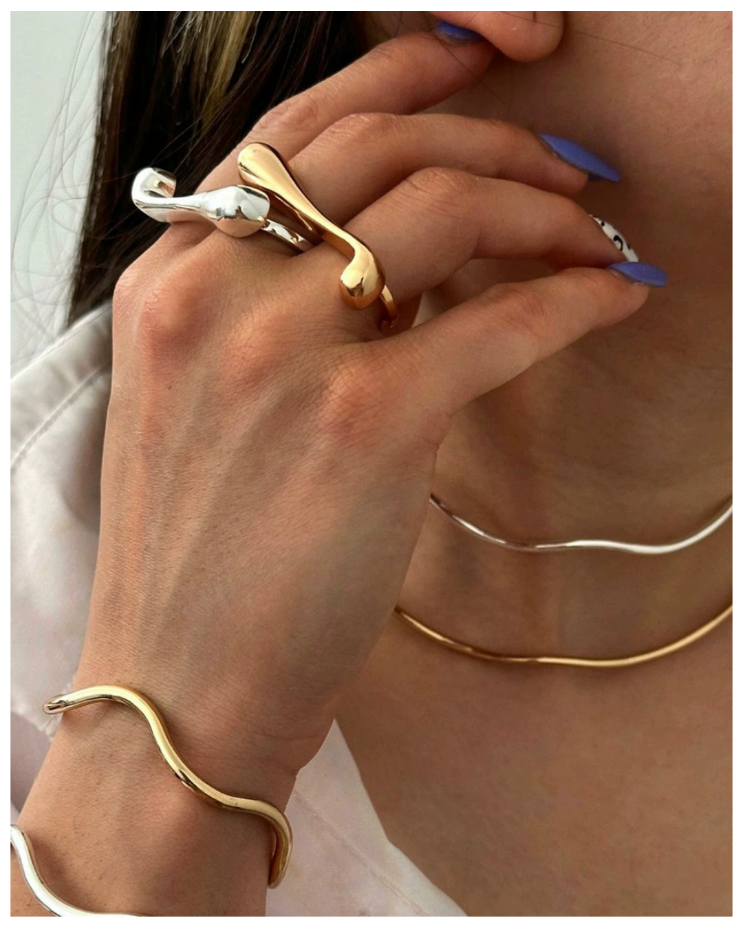 316L Liquid Flow Ring 詳細画像1｜Misy Jewelry