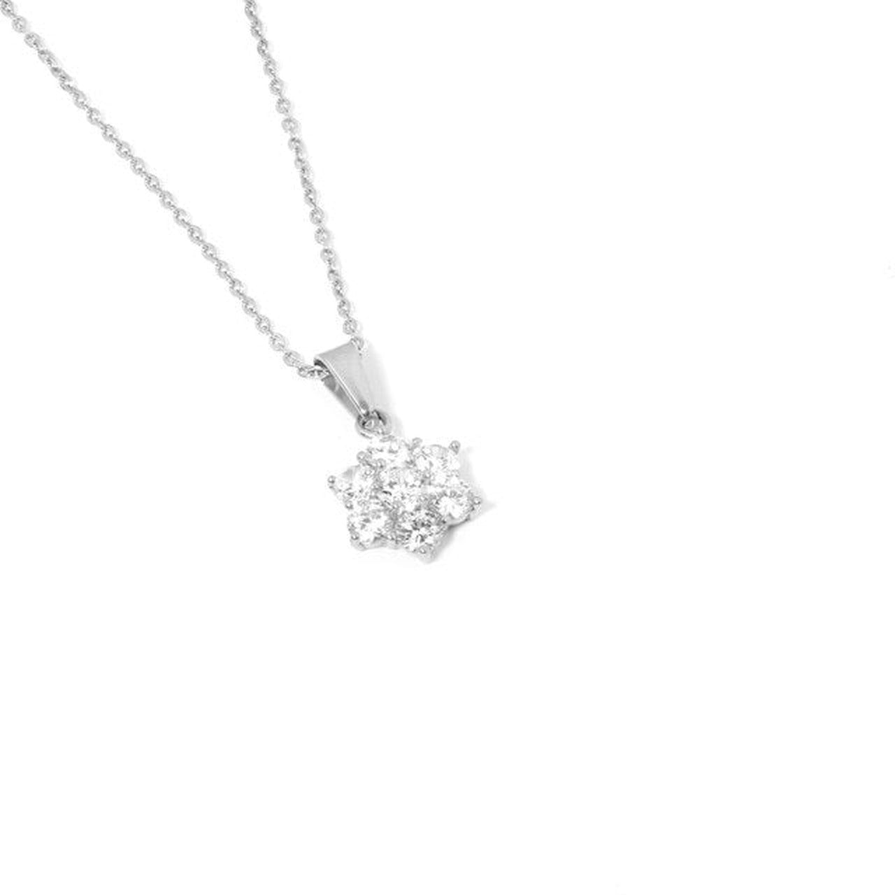 316L Flower Zirconia Necklace 詳細画像1｜Misy Jewelry