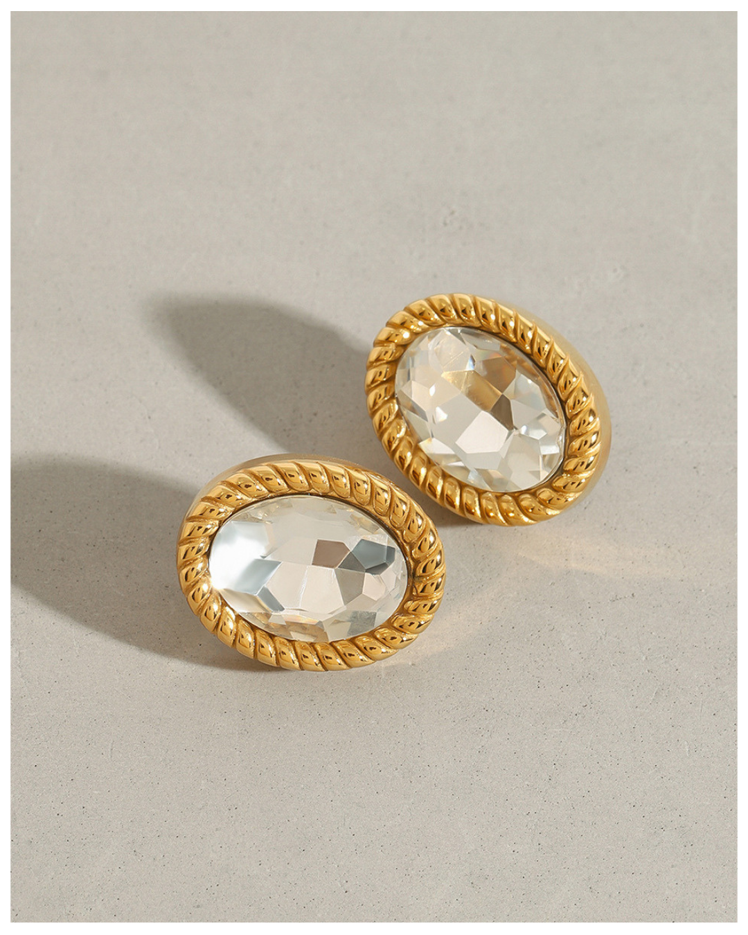 316L Oval Cut Frame Pierce 詳細画像2｜Misy Jewelry