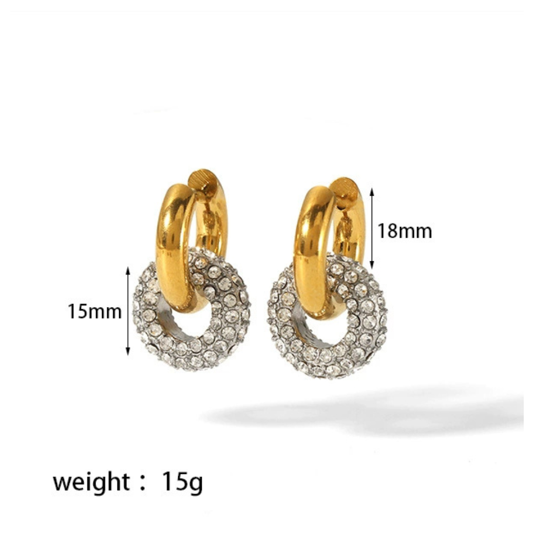 316L Zirconia Circle Earrings — ディテール | リング | サージカルステンレス316L | Misy Jewelry