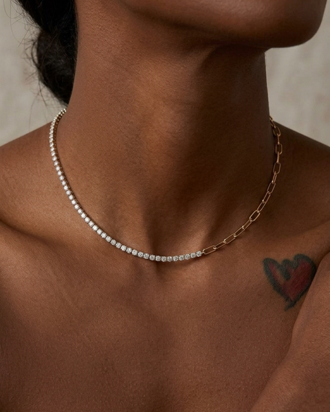 316L Chain & Zirconia Necklace