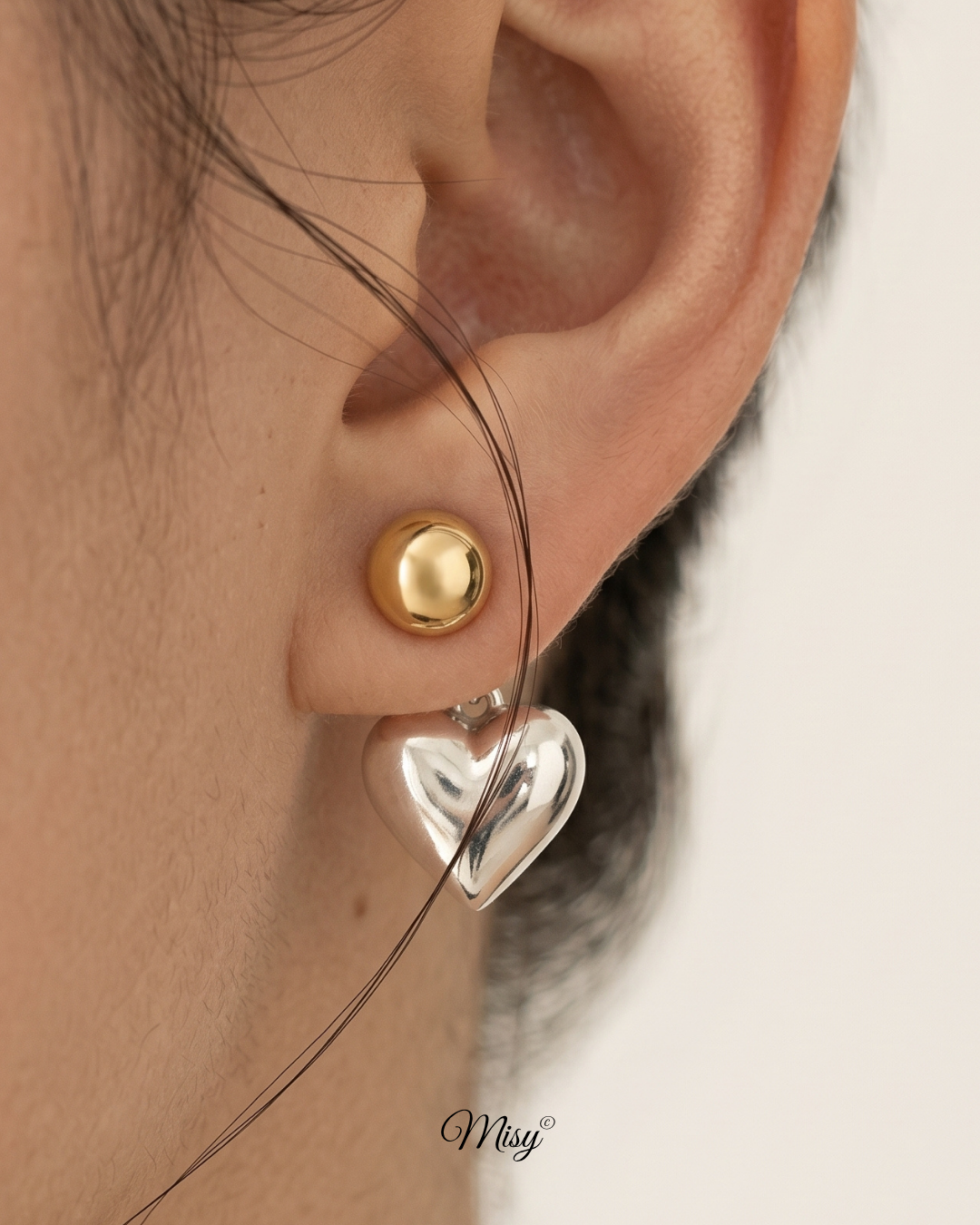 316L Bi-color Heart Pierce