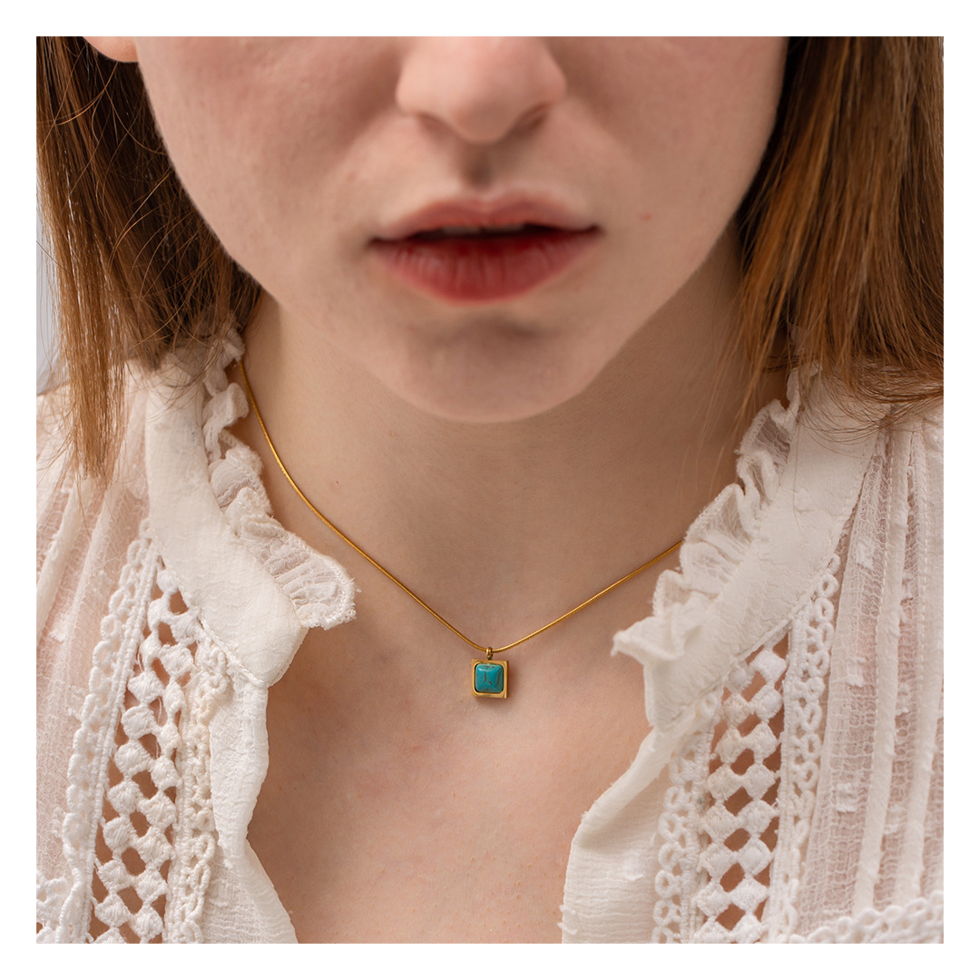 316L Turquoise Necklace 詳細画像2｜Misy Jewelry