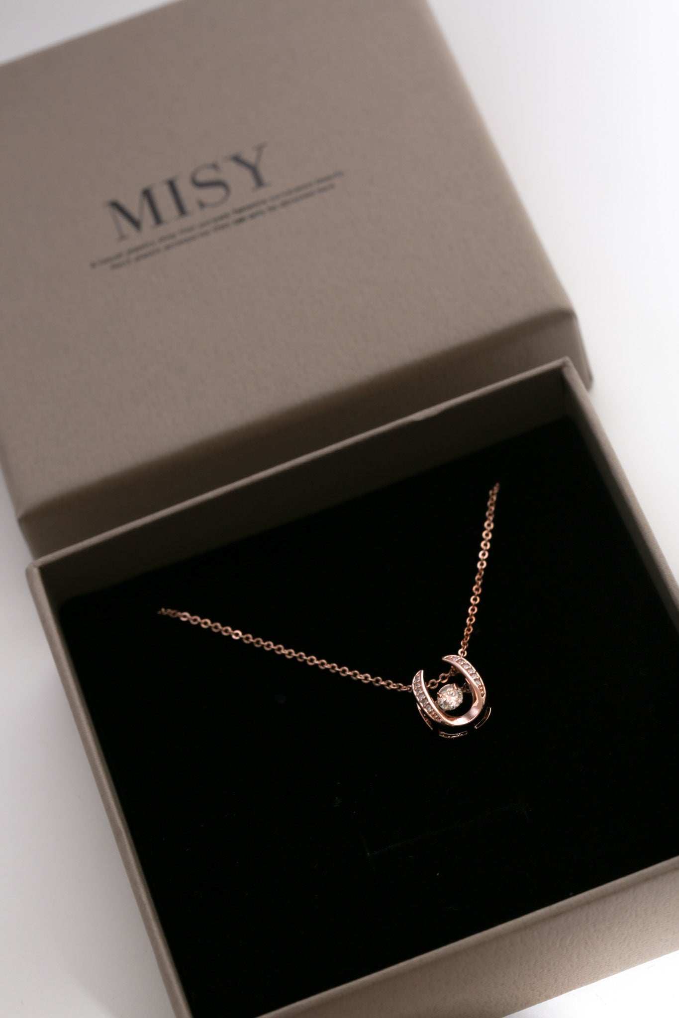 316L Horseshoe zirconia necklace 詳細画像13｜Misy Jewelry