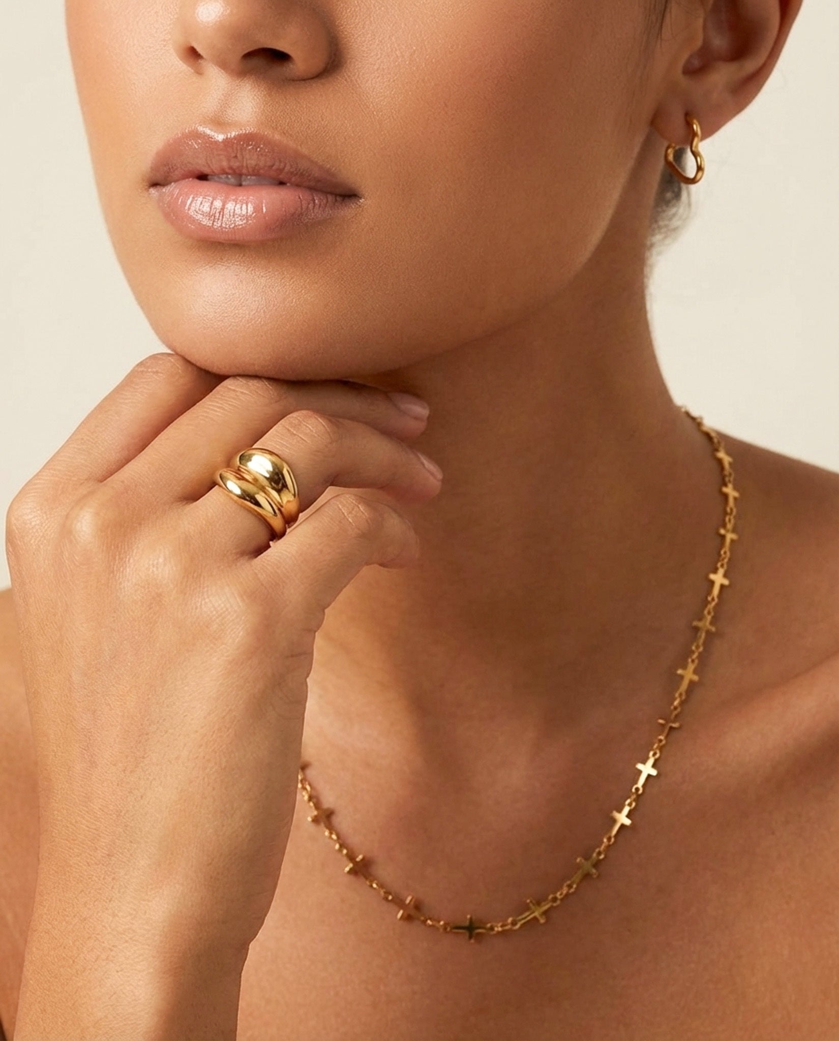 316L Cross Link Necklace 詳細画像1｜Misy Jewelry