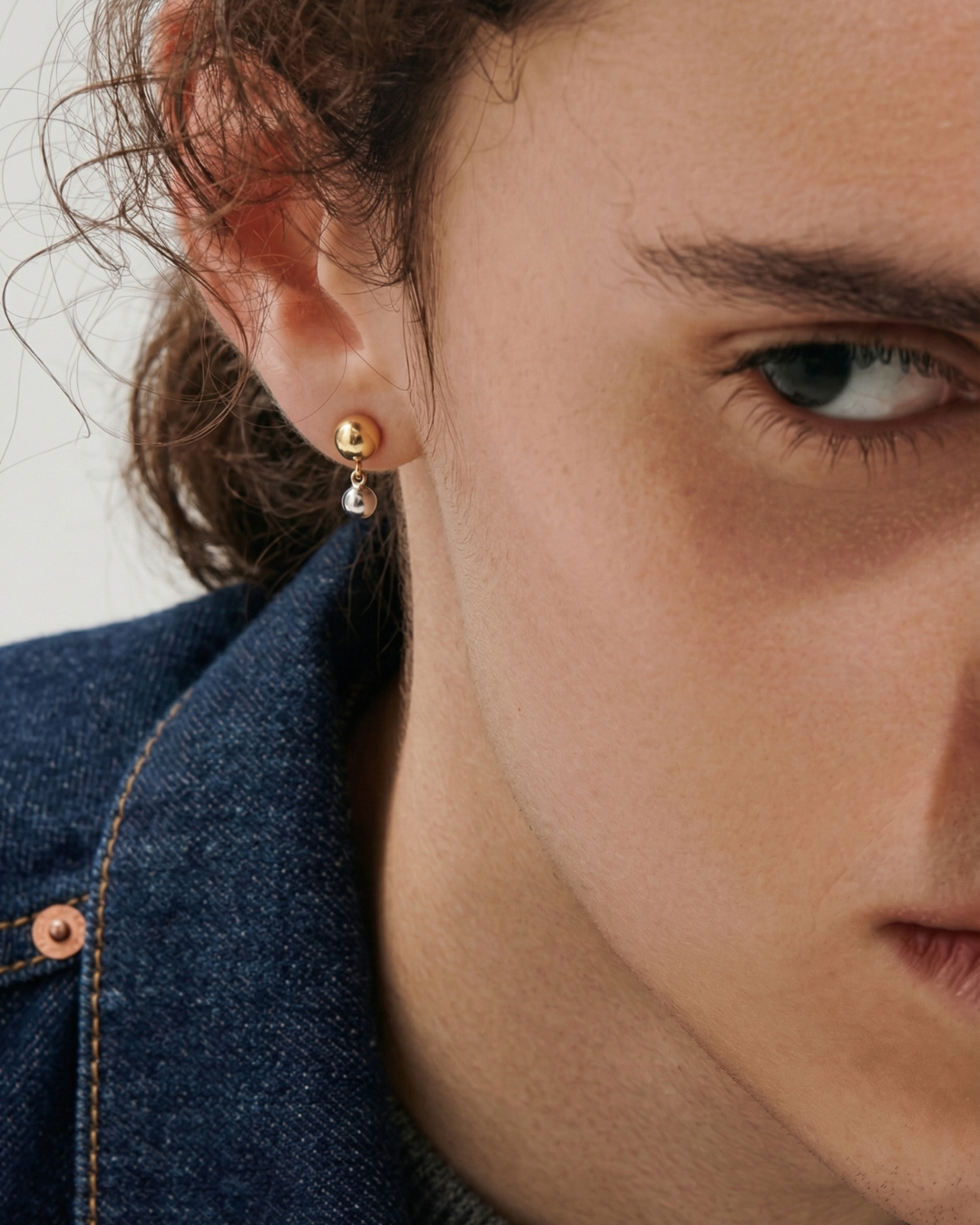 316L Elegant Bi-color Ball Pierce - ピアス・イヤリング｜Misy Jewelry