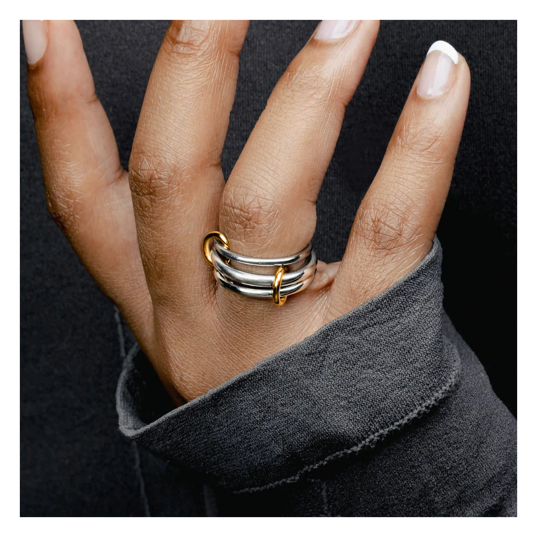 316L Bi-Color Multi-Layer Ring - リング｜Misy Jewelry