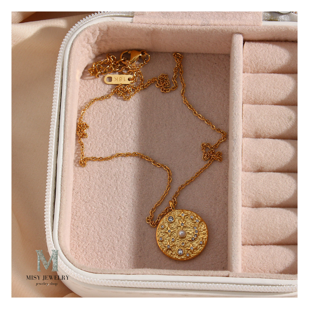 316L Sun Perl Necklace 詳細画像1｜Misy Jewelry