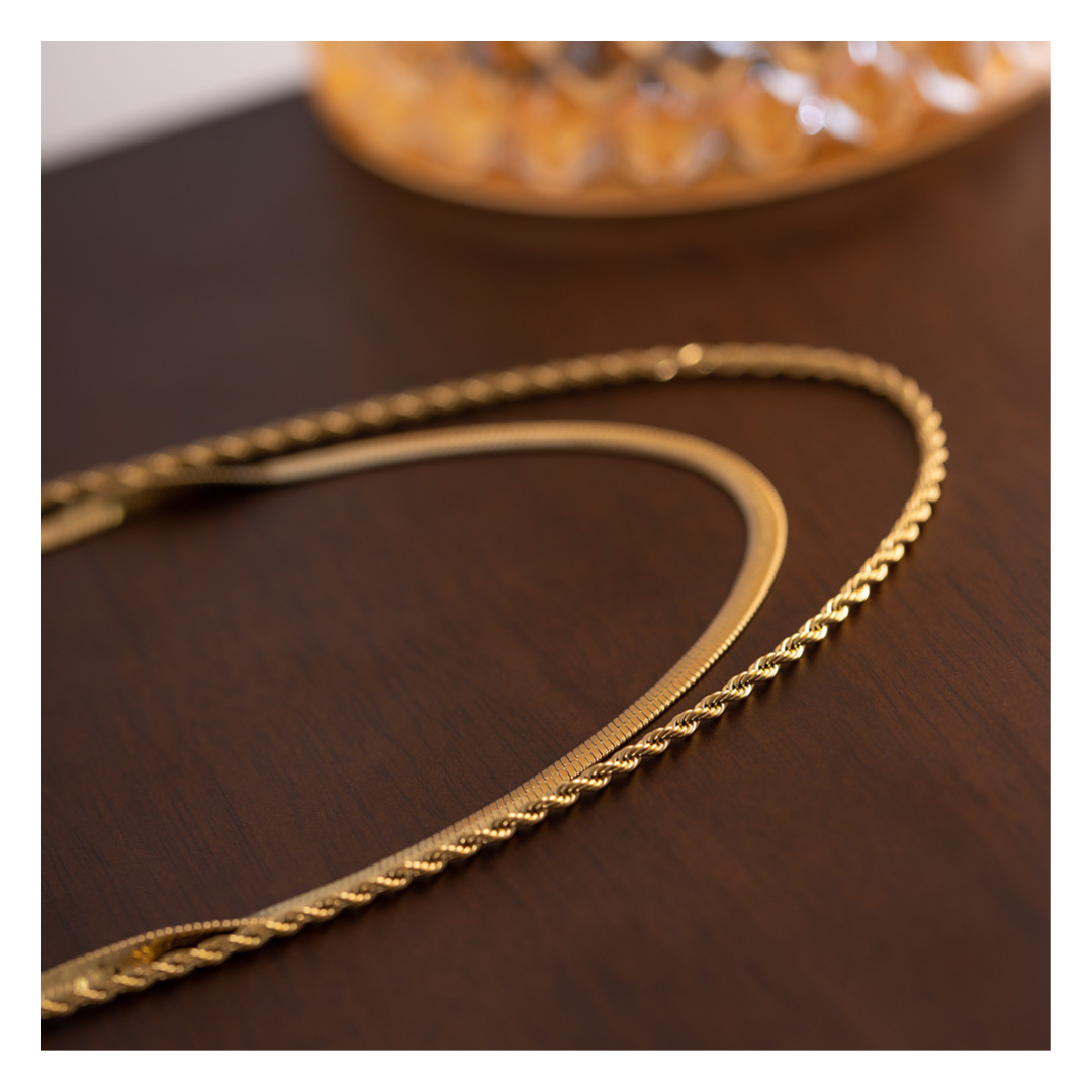 Double Rope Snake Necklace — ディテール | ネックレス | サージカルステンレス316L | Misy Jewelry