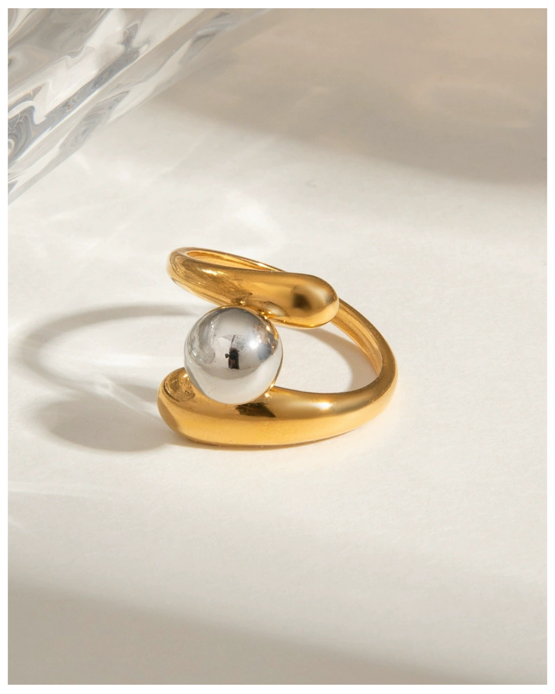 316L Bi-Color Sphere Bubble Ring4 詳細画像4｜Misy Jewelry