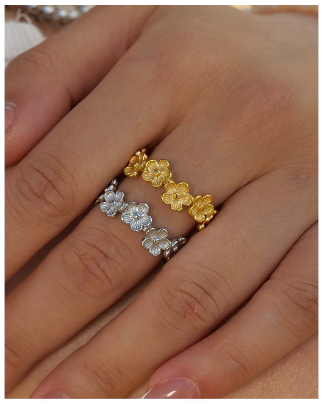 316L Floral Vine Ring - リング｜Misy Jewelry