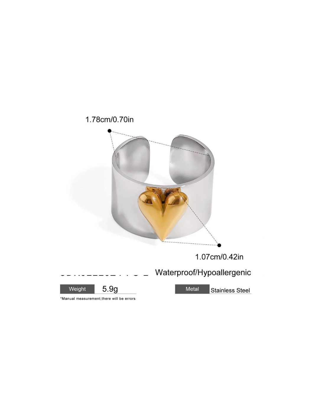 316L Heartl Edge Ring — ディテール | リング | サージカルステンレス316L | Misy Jewelry