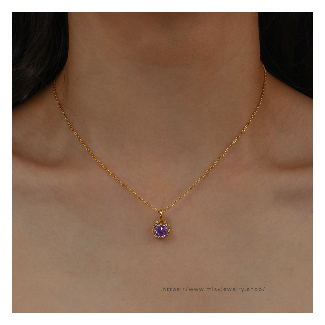 316L  Zirconia necklace 詳細画像4｜Misy Jewelry