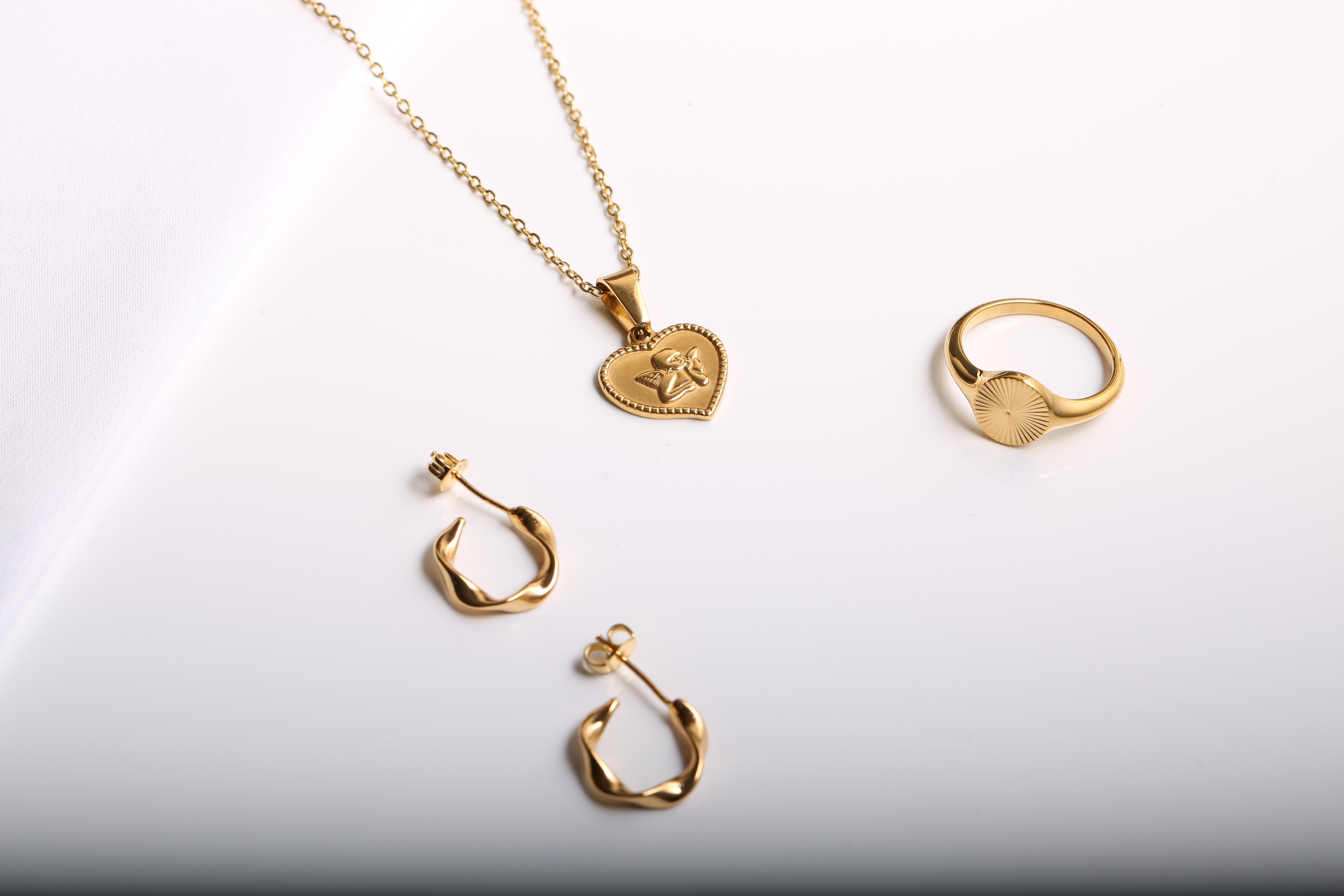 316L Heart Angel Coin necklace #D15 詳細画像4｜Misy Jewelry