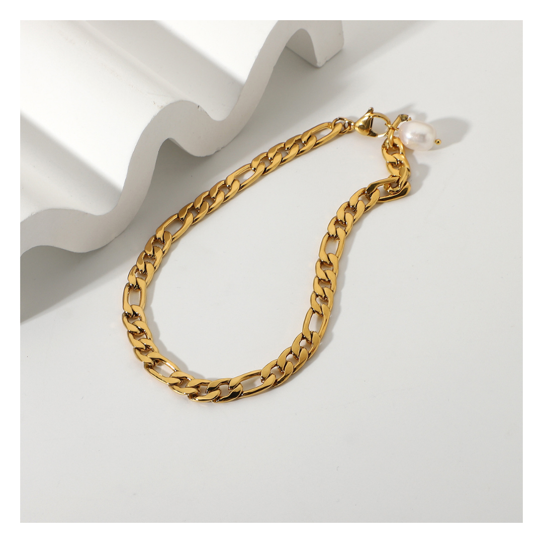 Chain Perl Anklet — ディテール | ネックレス | サージカルステンレス316L | Misy Jewelry