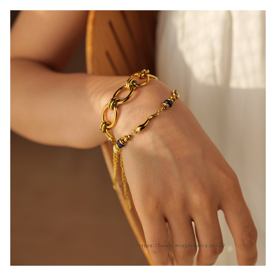 316L Bent Beads Bracelet 詳細画像2｜Misy Jewelry