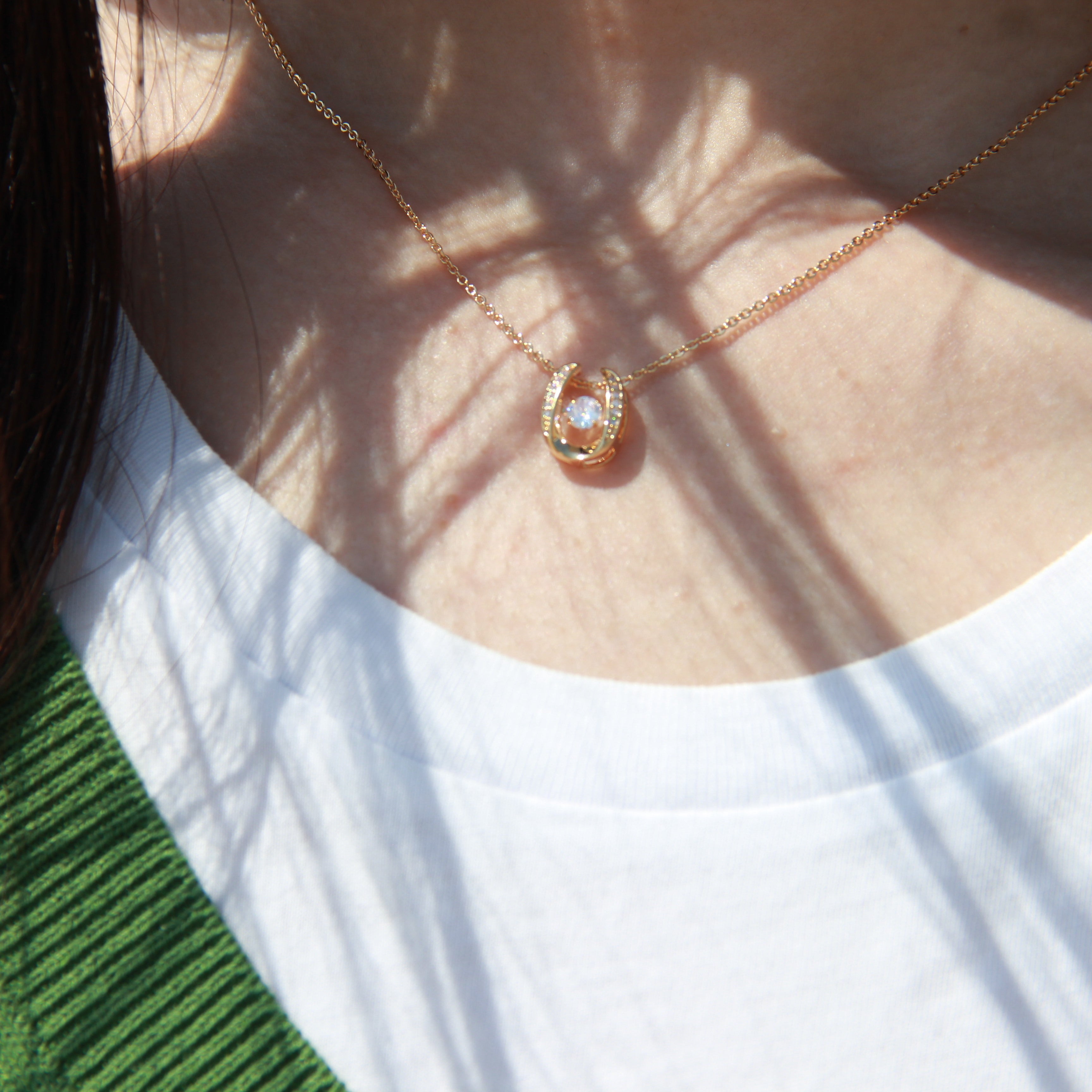 316L Horseshoe zirconia necklace 詳細画像10｜Misy Jewelry