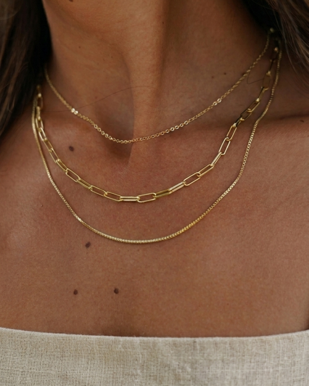 316L Layered Chain Necklace 詳細画像5｜Misy Jewelry