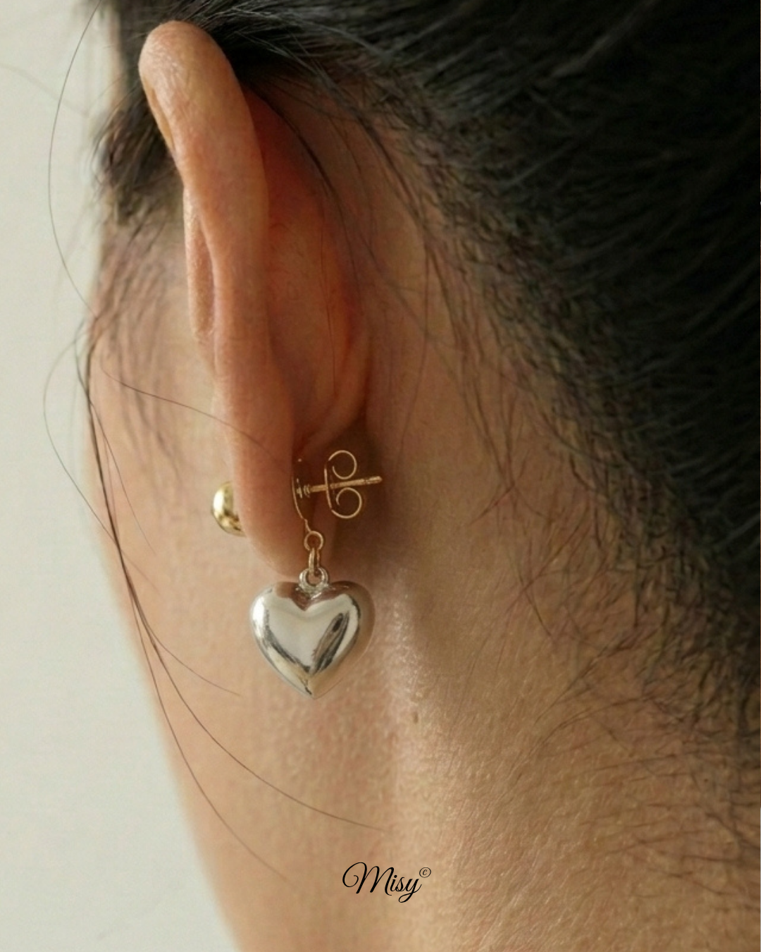 316L Bi-color Heart Pierce