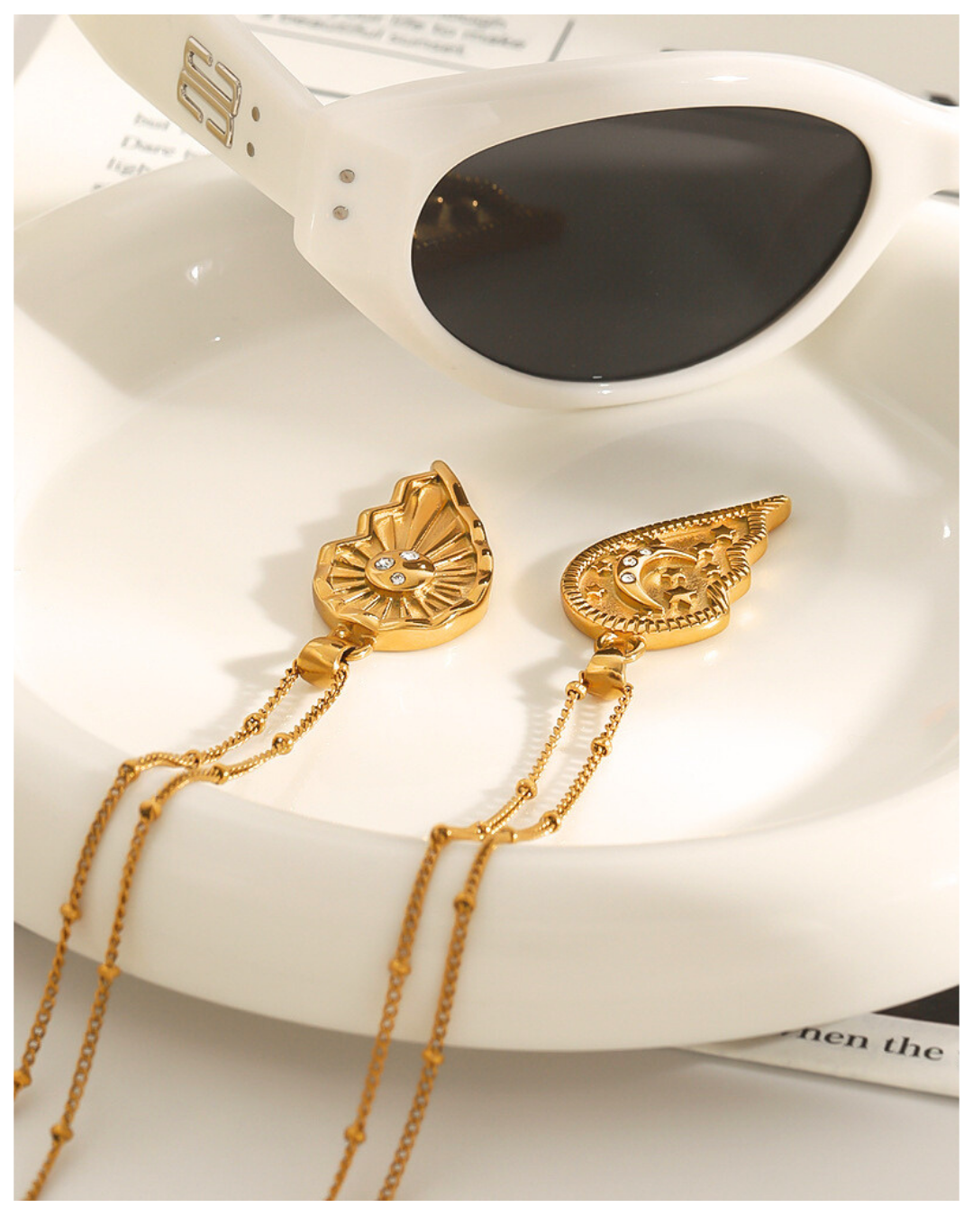 316L Sun & Moon Heart Necklace 詳細画像9｜Misy Jewelry