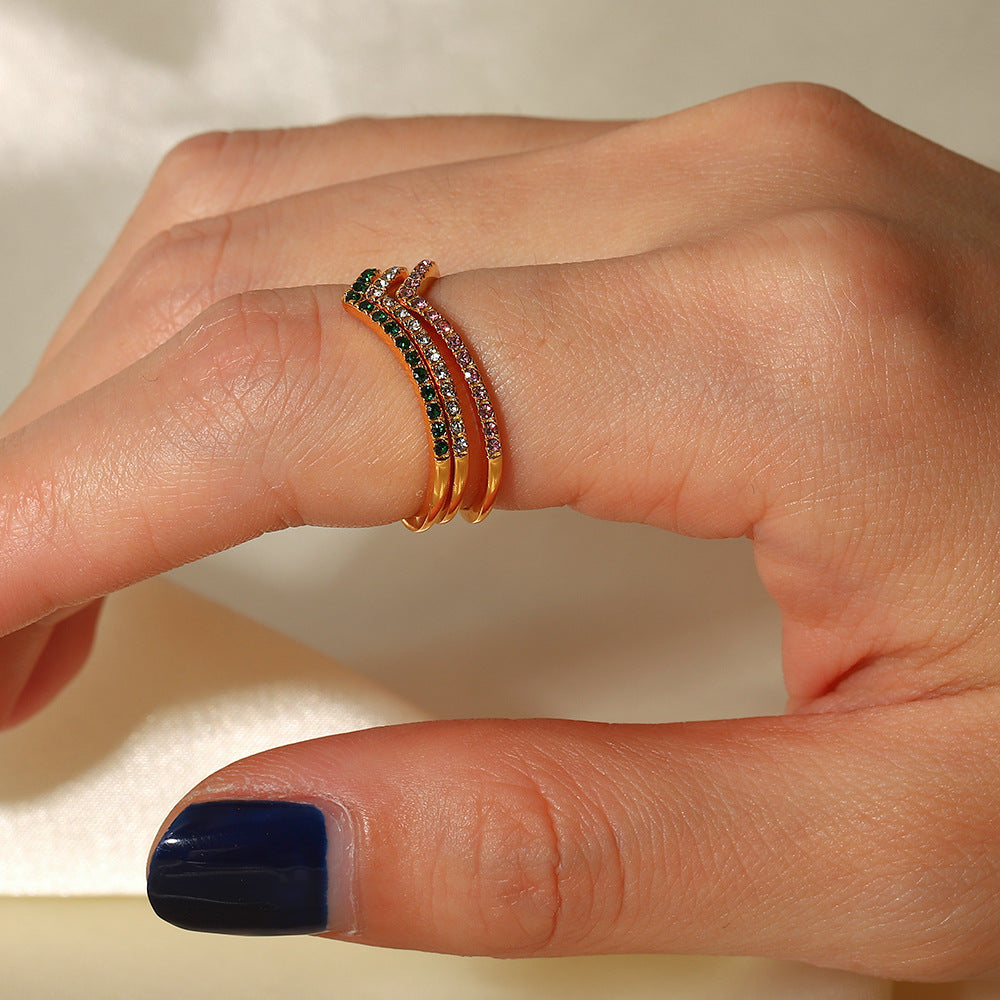 316L V Ring Free size — ディテール | リング | サージカルステンレス316L | Misy Jewelry