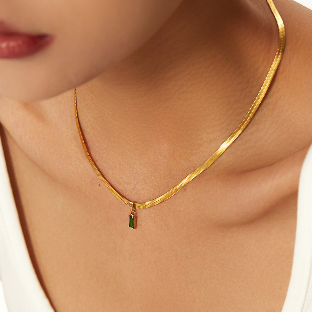 316L Snake Zirconia Green Or White 詳細画像4｜Misy Jewelry