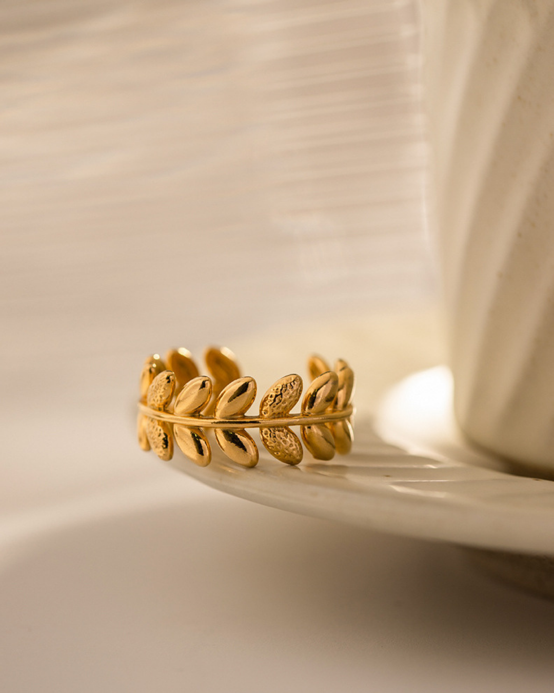 316L Leaf Line Ring 詳細画像8｜Misy Jewelry