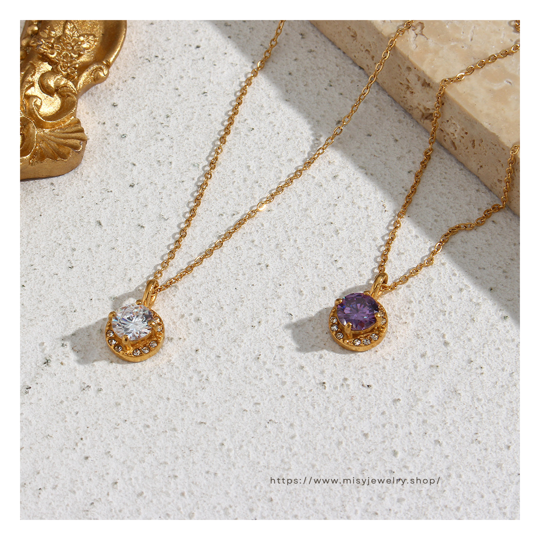 316L  Zirconia necklace 詳細画像6｜Misy Jewelry