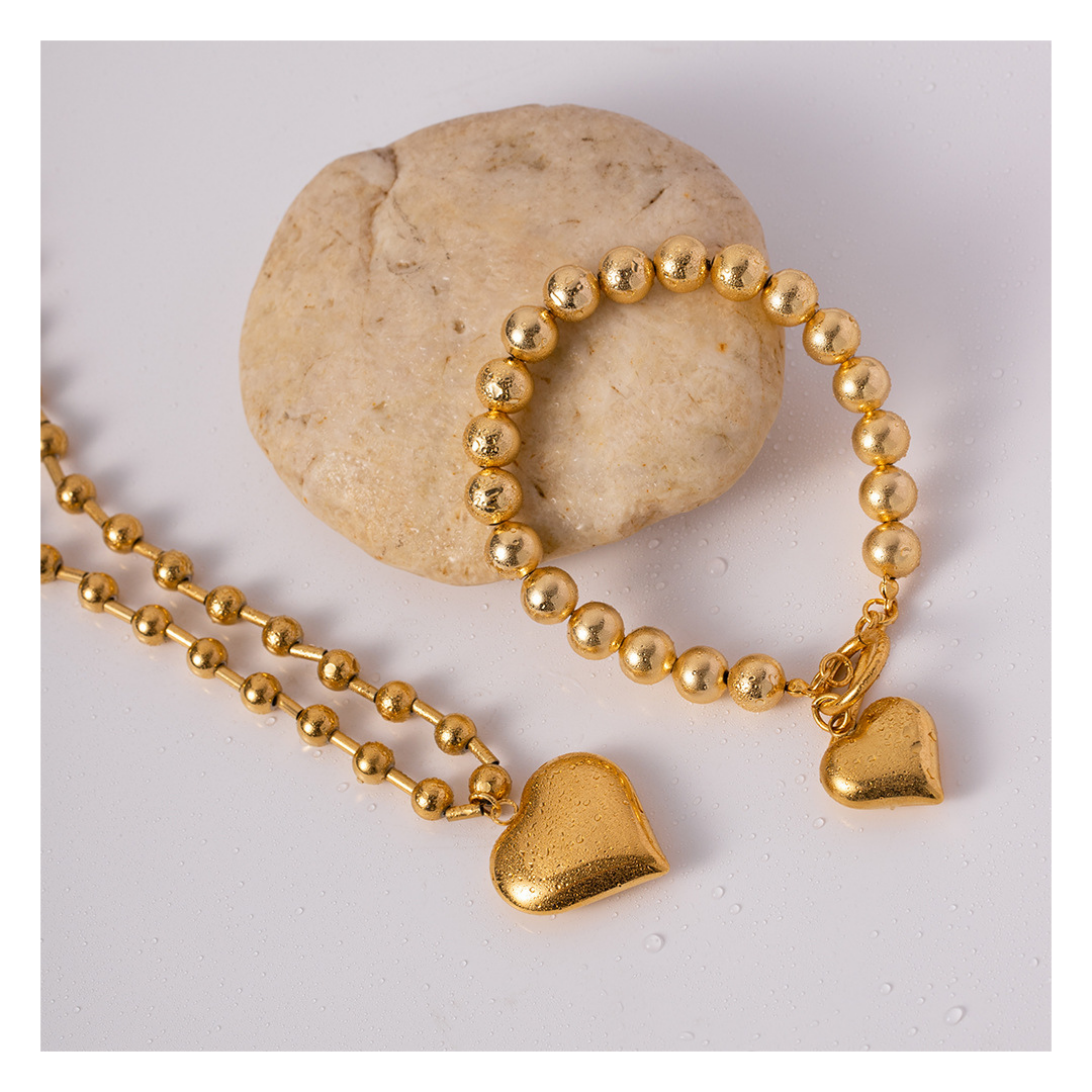 316L Ball Heart Bracelet 詳細画像1｜Misy Jewelry