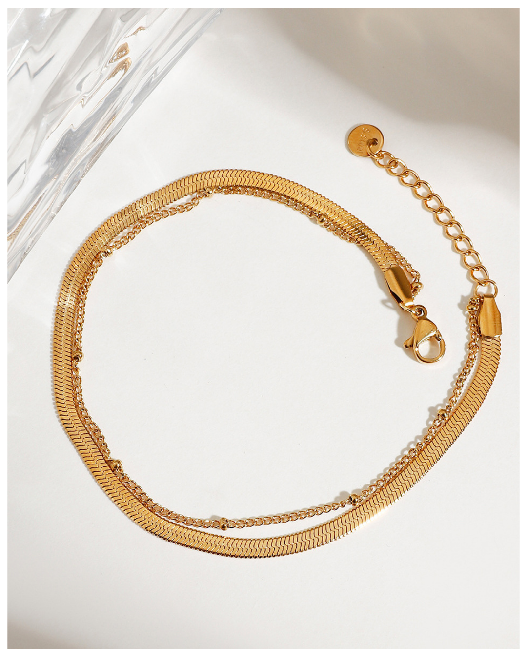 316L Double Layer Anklet 詳細画像1｜Misy Jewelry