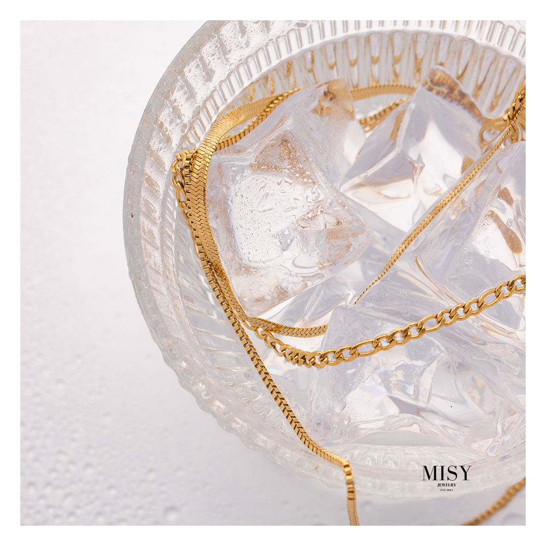 3連 Dot Figaro Chain Necklace 詳細画像9｜Misy Jewelry